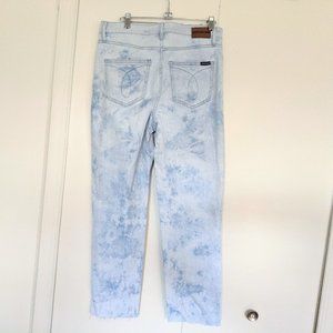 Calvin klein high rise straight jeans acid wash